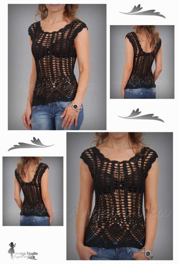 Ręcznie wykonana odzież damska z dzianiny koronkowej