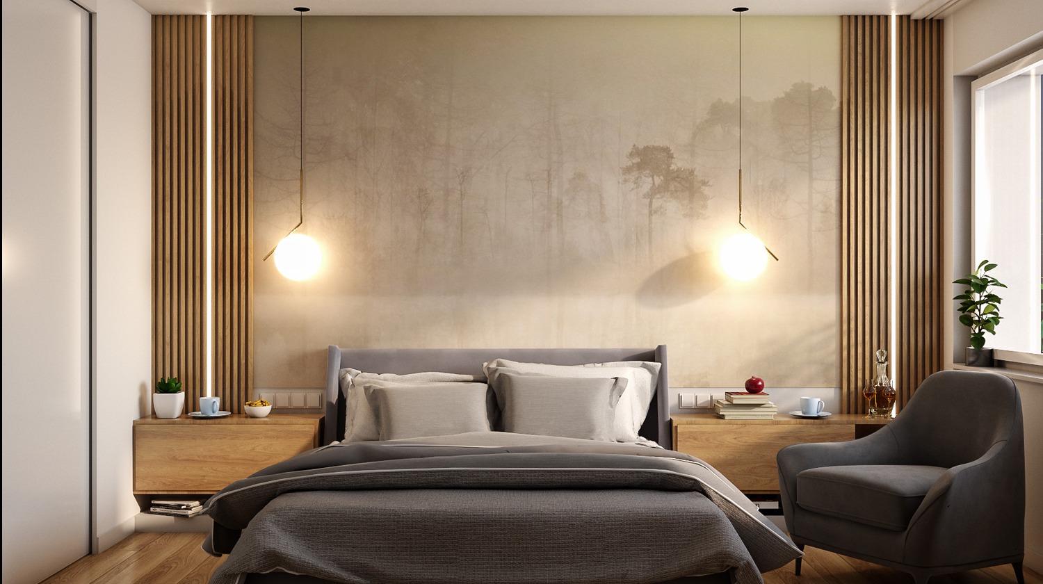 projekt nowoczesnej sypialni