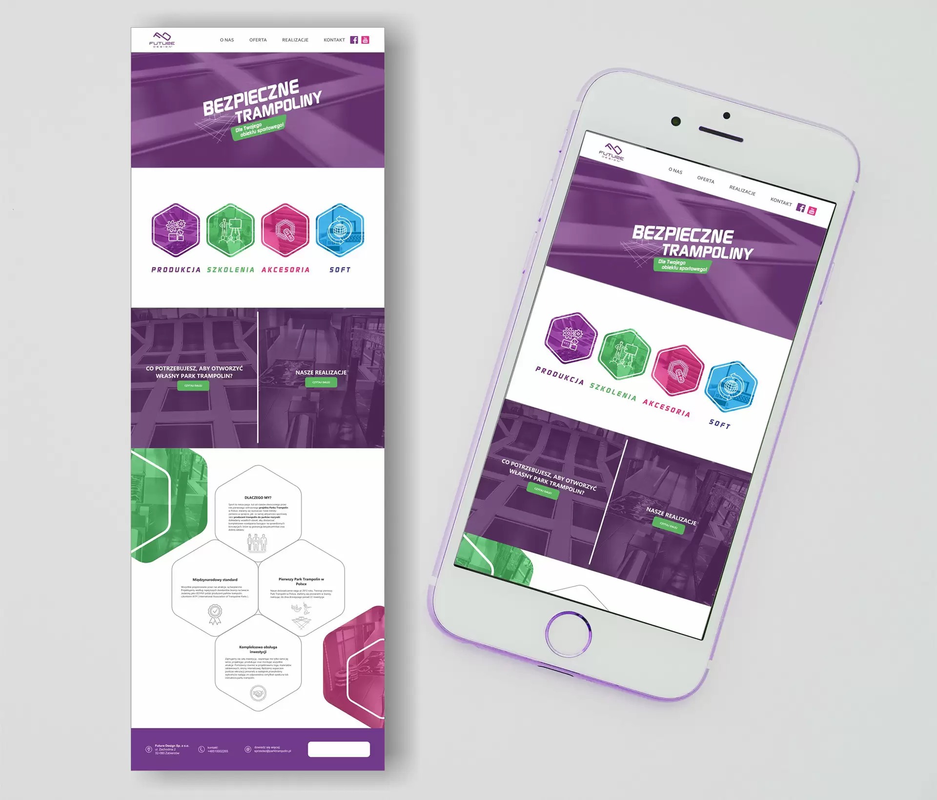 Projekt aplikacji mobilnej parku trampolin.