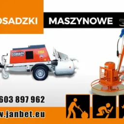 Sprzęt do posadzek maszynowych: agregat tynkarski i zacieraczka do betonu prezentowane przez firmę z Głogowa.