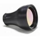 Obiektyw do kamery termowizyjnej Flir, czarna obudowa, widoczna soczewka z refleksami.