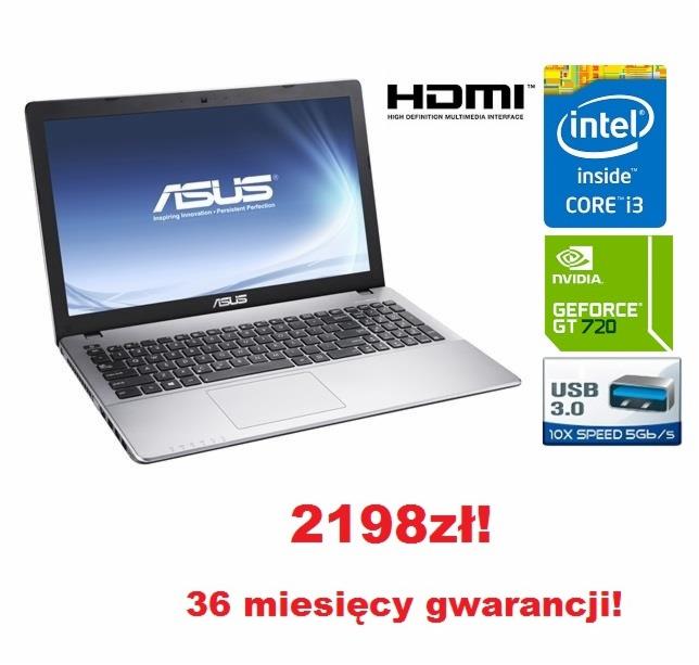 Asus i3-3217U! GT720M/4GB/500GB/HDMI/W8Pro/GW 36M Pragon/FV