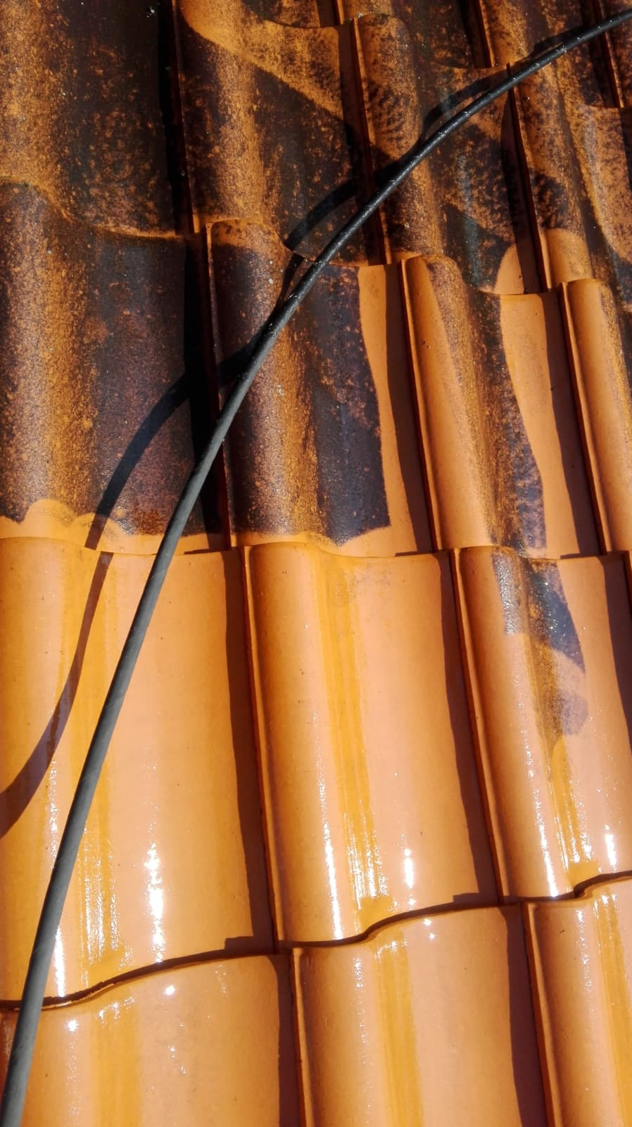 Efekt podczas mycia dachu