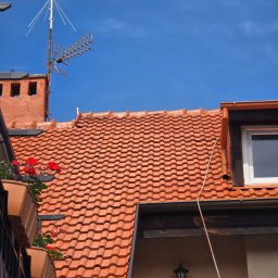 Odświeżenie koloru na starej betonowej dachówce 