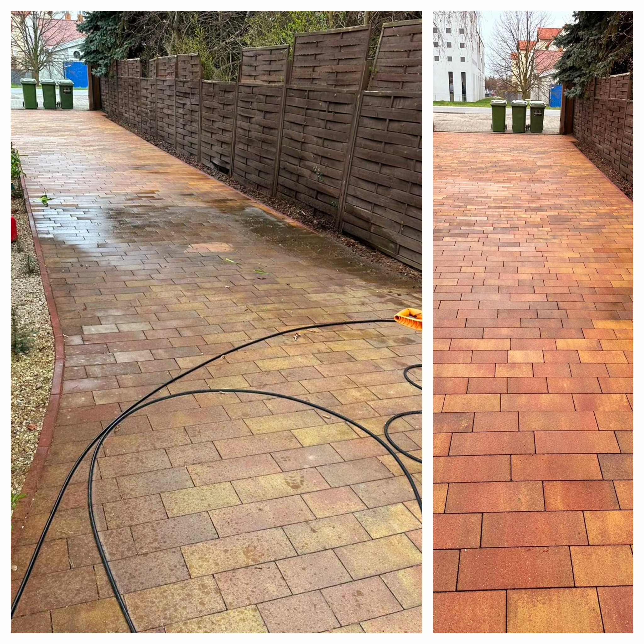 Mycie kostki brukowej