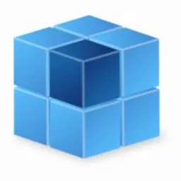 Grafika 3D przedstawiająca siedem połączonych, niebieskich sześcianów, z których jeden, centralny, jest w ciemniejszym odcieniu niebieskiego.