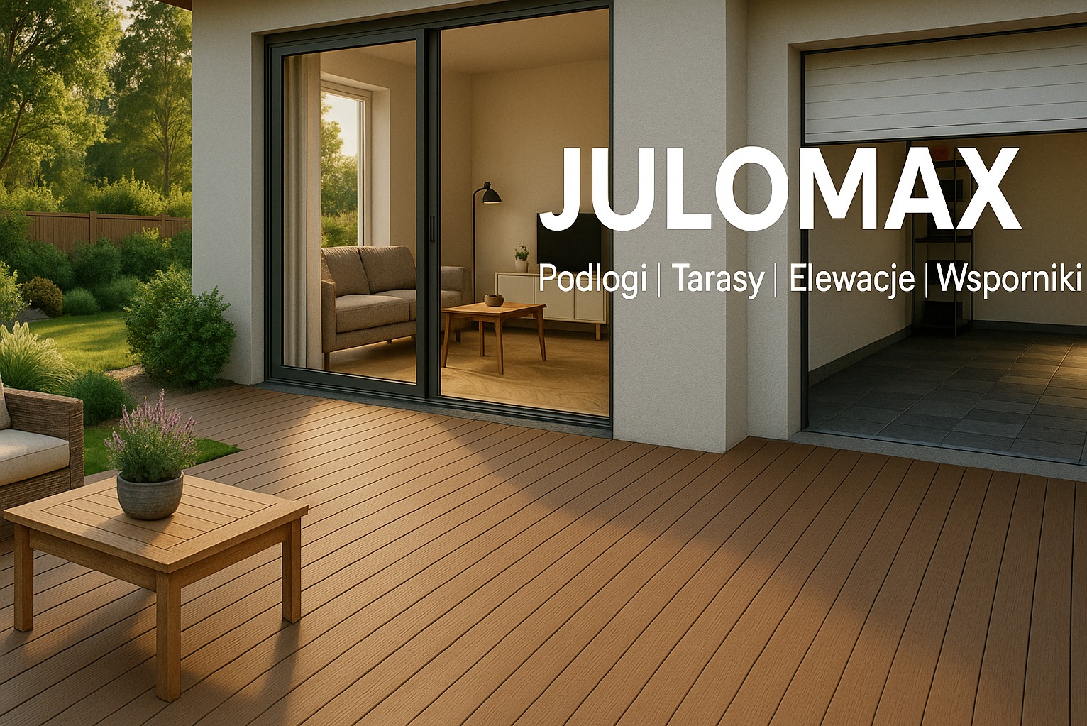 JULOMAX - tarasy kompozytowe, podłogi drewniane i wsporniki regulowane