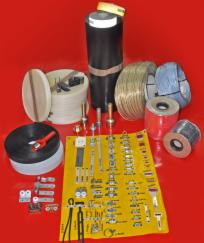 Akcesoria burtowe, oczka, prowadnice, zakuwaki itp