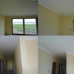 Prace wykończeniowe piętra domu - sufity podwieszane, listwy sufitowe, prace malarskie