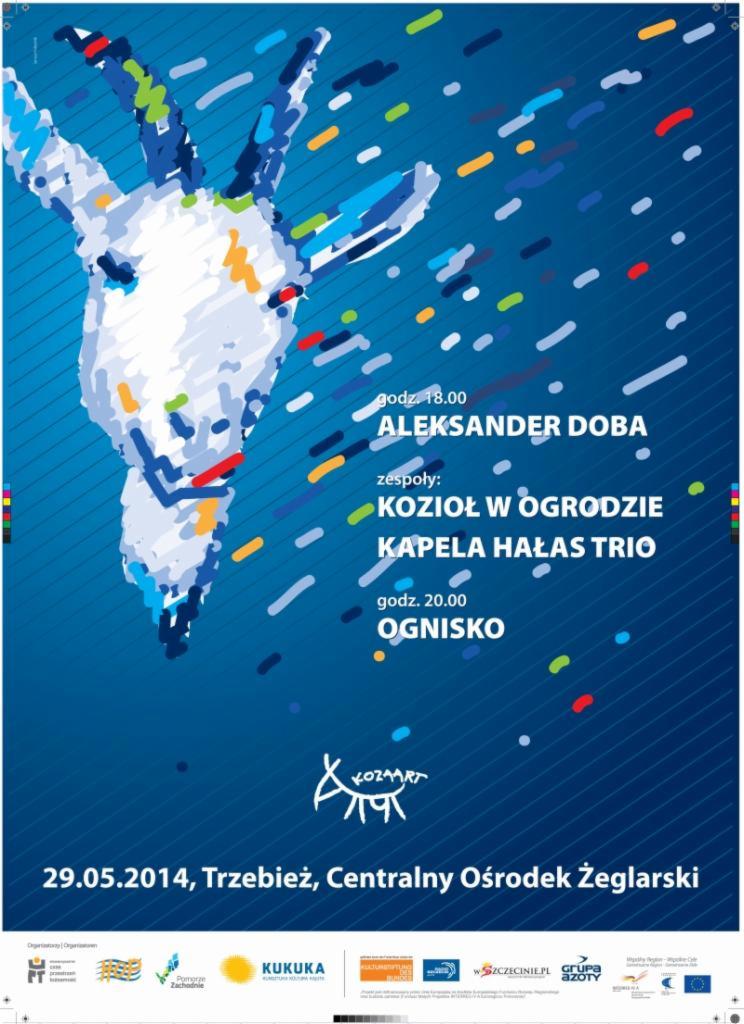 Kukuka. Koza Art – projekt plakatu B1 (wersja dla drukarni przed obcięciem brzegów)