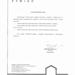 Referencje Konstrukcje Żywiec Sp. z o.o.