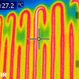 Ogrzewanie ścienne w zobrazowaniu termowizyjnym