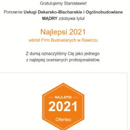 Usługi Dekarsko-Blacharskie i Ogólnobudowlane MĄDRY - Firma Dekarska Rawicz