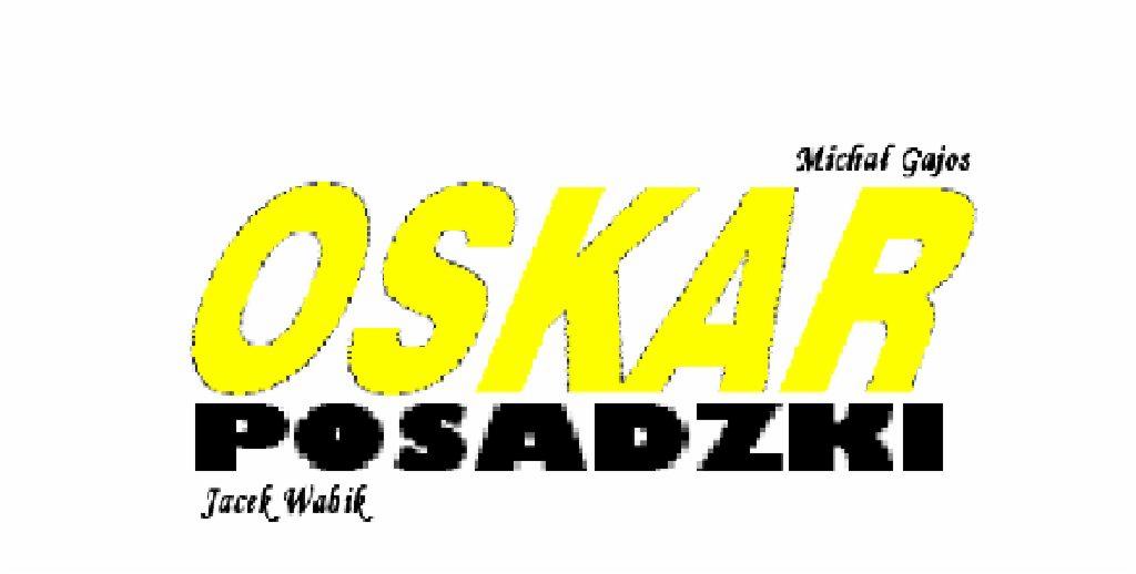 Logo firmy 'OSKAR Posadzki' z imionami i nazwiskami Michal Gajos i Jacek Wabik.