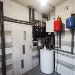 NSTAL-SERVICE Michał Bury Technika Grzewcza i Sanitarna - Kotłownia gazowa na trzy obiegi grzewcze.