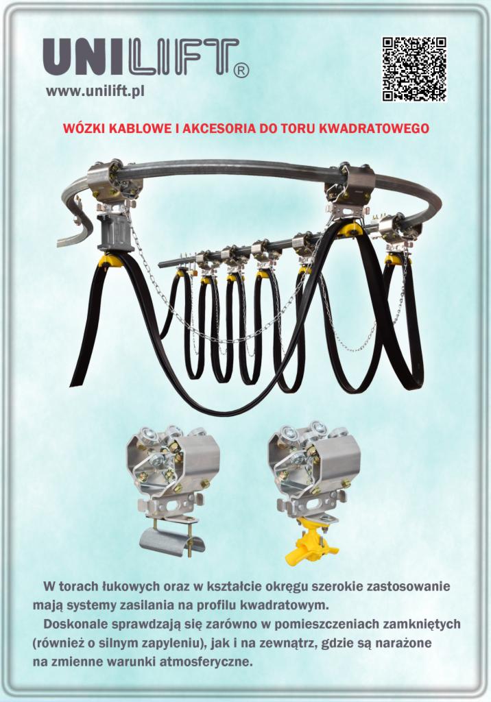 Wózki kablowe do toru kwadratowego