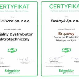 Certyfikaty Schneider Electric