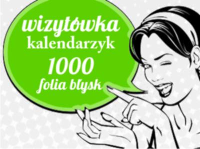 Wizytówki 1'000szt foliowane błyszcząco obustronnie
