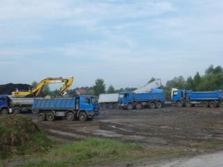 Transport Łupka Budowa zapory