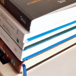 Stos książek o różnej tematyce, w tym słownik polsko-górnośląski, z widocznymi okładkami i grzbietami, ułożony pod kątem na białym tle.