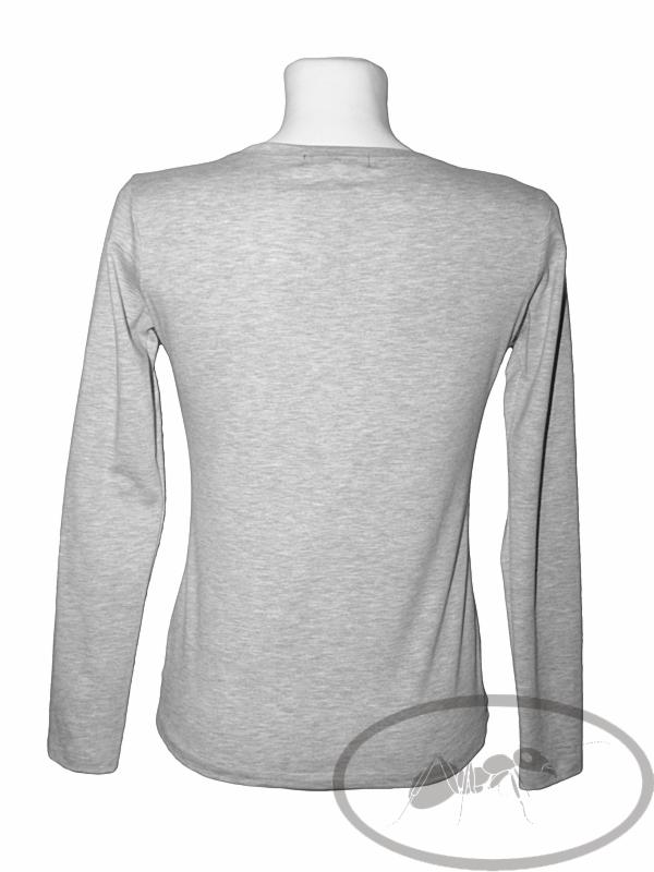 Bluzka z Drapowanym Dekoltem - Szara