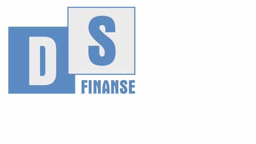 Graficzne logo firmy 'DS Finanse' z niebieskimi kwadratami i literami D i S na białym tle. Minimalistyczny design.