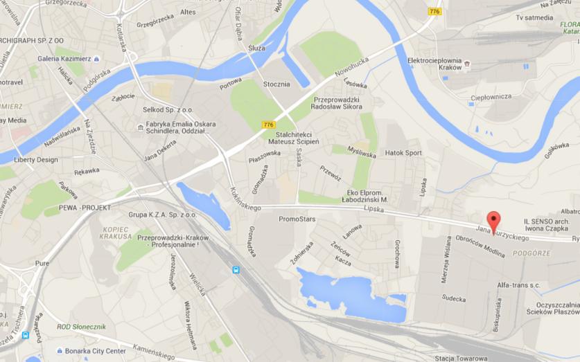 Mapa Dojazdu - Kraków