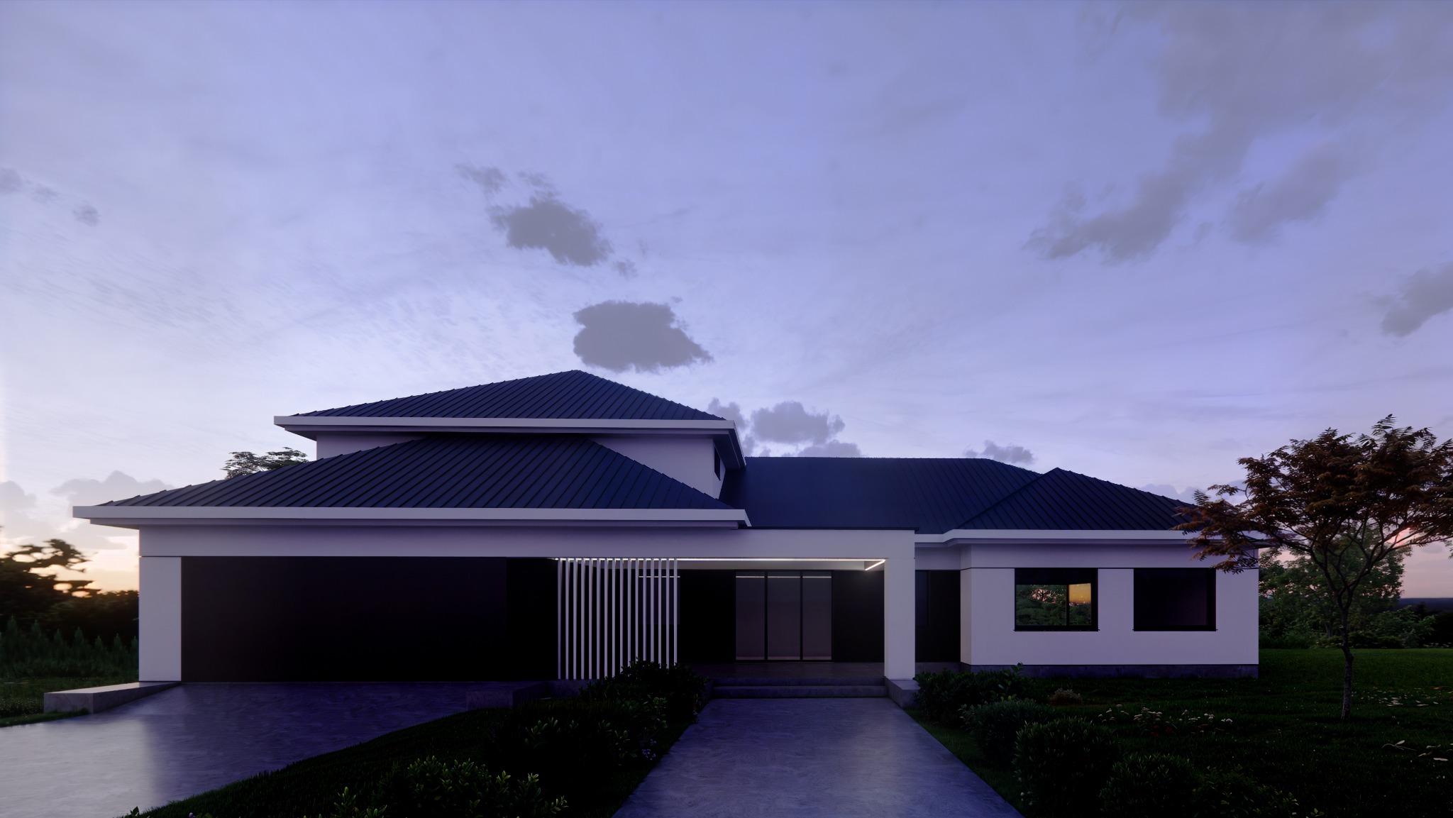 Budynek mieszkalny jednorodzinny z przestrzenią rekreacyjną w piwnicy