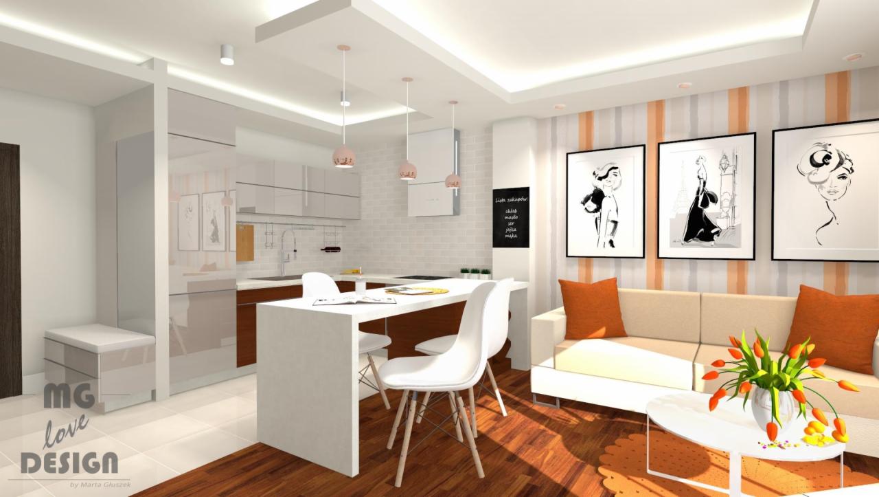 Projekt wnętrza - Opole - Osiedle Nowe Chabry