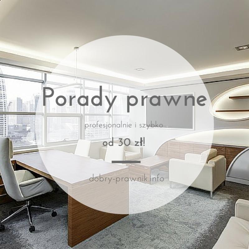 Nowoczesne biuro z widokiem na miasto, oferujące porady prawne profesjonalnie i szybko od 30 zł, z adresem strony dobry-prawnik.info w tle.