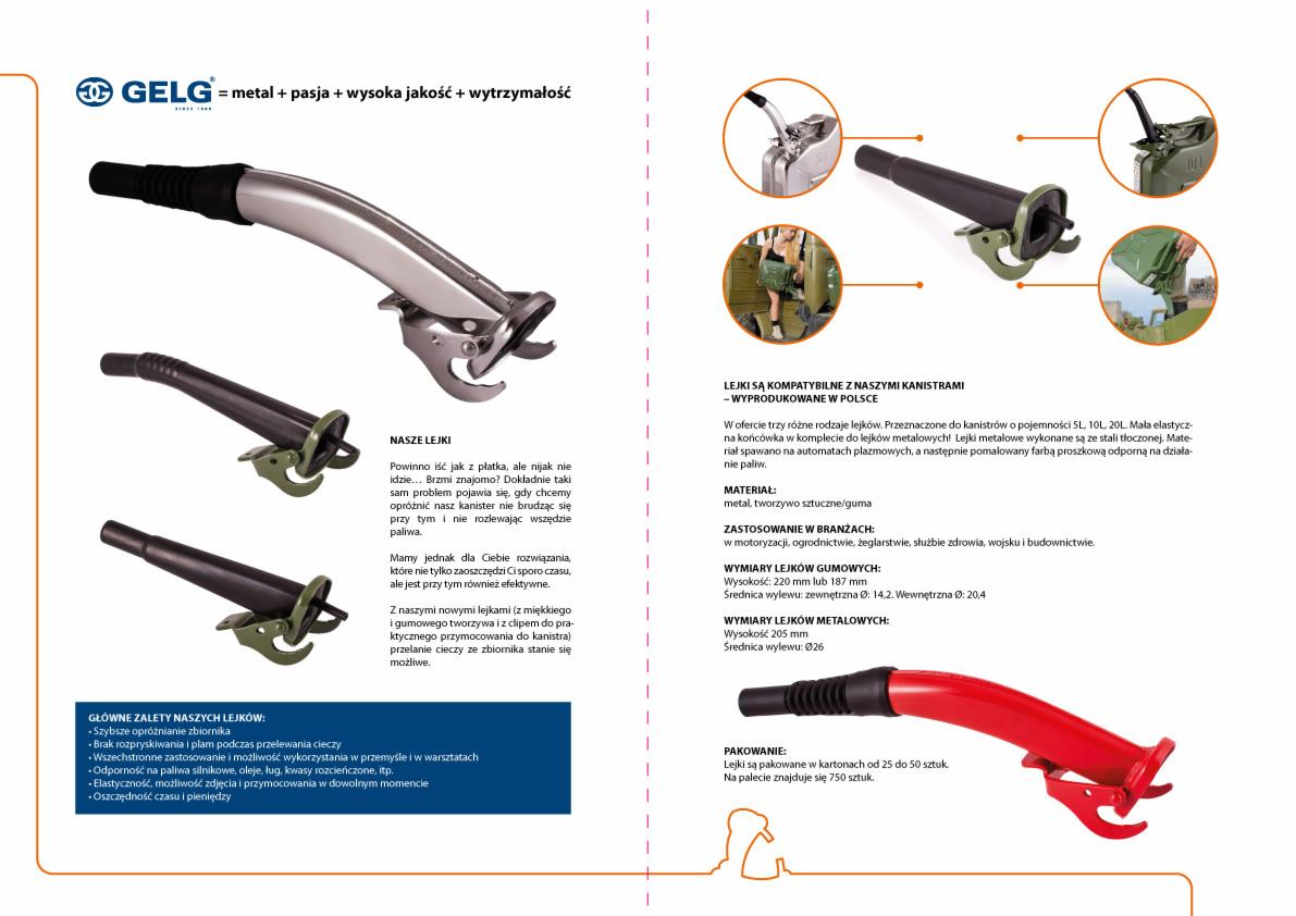 Metalowy lejek do kanistra z gumową uszczelką, prezentowany we Wronkach. Solidne wykonanie, odporność na paliwa i oleje, wszechstronne zastosowanie.