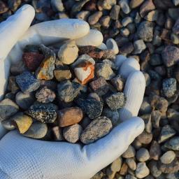 żwiry, kamień płukany, piasek