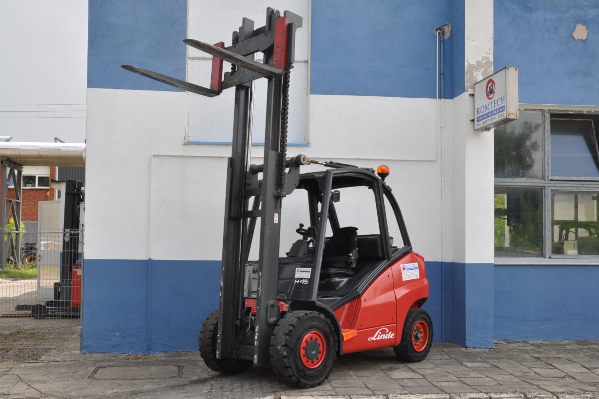 Wózek widłowy Linde H45D, 4500 kg, rok 2007, diesel