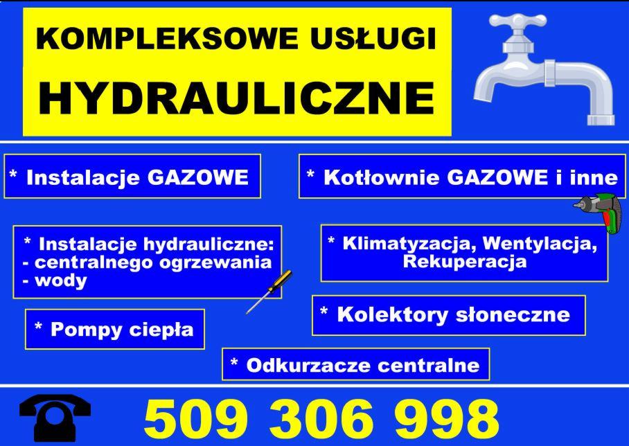 Kompleksowe usługi hydrauliczne: instalacje gazowe, kotłownie gazowe, instalacje hydrauliczne, pompy ciepła, klimatyzacja, wentylacja, rekuperacja, kolektory słoneczne.