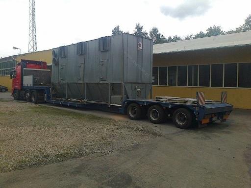 Transport suszarni o dł. 8m i wys. 3,80m