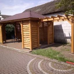 altanka z pergolą