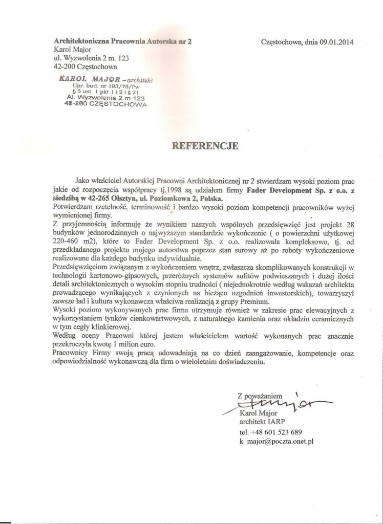 referencje architekta