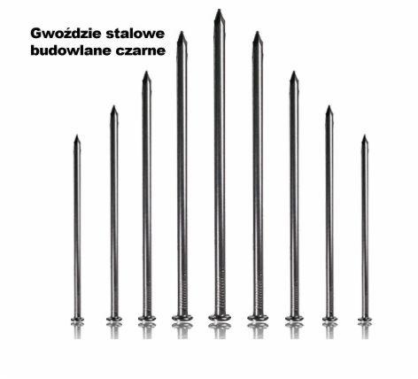 Gwoździe budowlane czarne