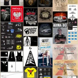 Portfolio różnorodnych projektów graficznych, w tym projekty koszulek z motywami religijnymi i patriotycznymi, logotypy, plakaty reklamowe, grafiki wektorowe oraz ilustracje.