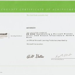 Certyfikat Microsoft