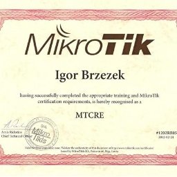 Certyfikat MikroTik