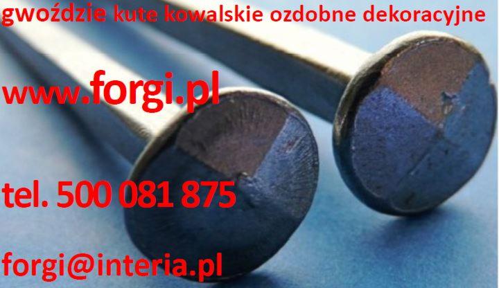 Gwoździe Kute Kowalskie Ozdobne Dekoracyjne