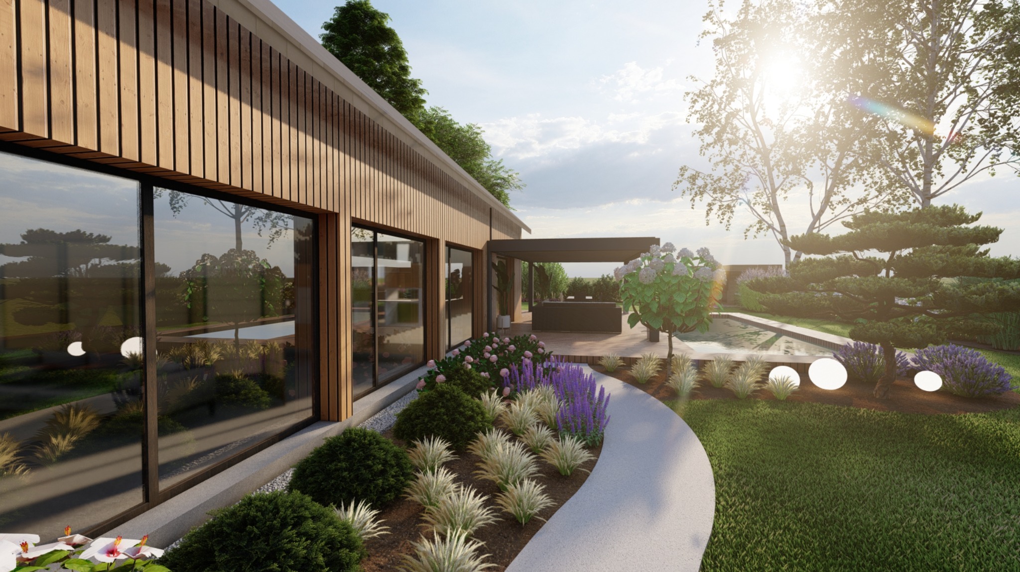 Projekt ogrodu - wizualizacja - Ogrody A&J