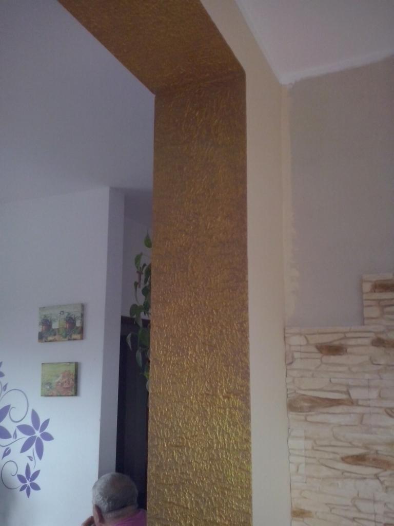 Struktura na przejściu salon, kuchnia