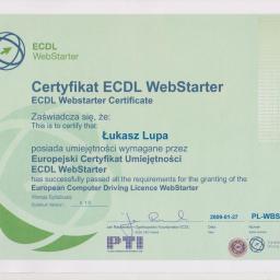 Certyfikat ECDL Webstater