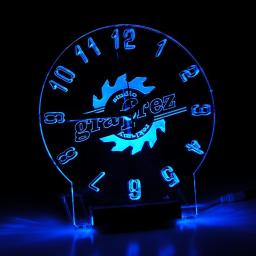 Zegar LED RGB grawerowany laserowo