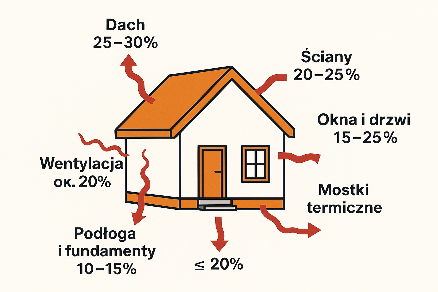 Przykład straty ciepła.