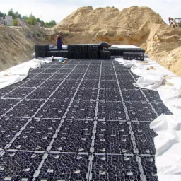 Skrzynki rozsączające - odwodnienie parkingu