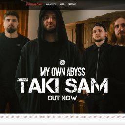 MYOWNABYSS.COM to nowoczesna strona internetowa zaprojektowana na potrzeby promocji zespołu muzycznego. 