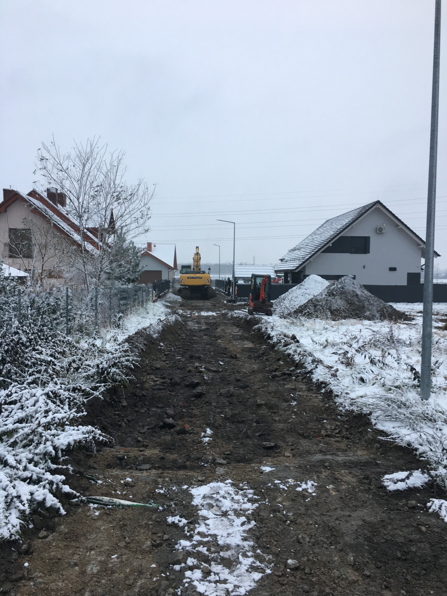 Droga Skarbimierz wraz zkanalizacją deszczową Listopad-Grudzien 2021